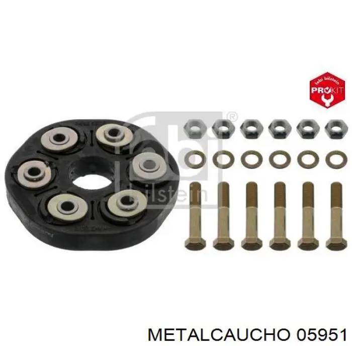 Муфта кардана еластична, передня 05951 Metalcaucho