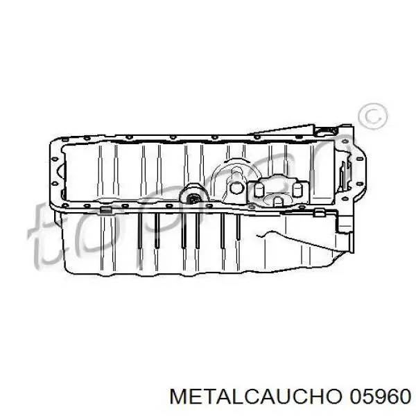 Піддон масляний картера двигуна 05960 Metalcaucho