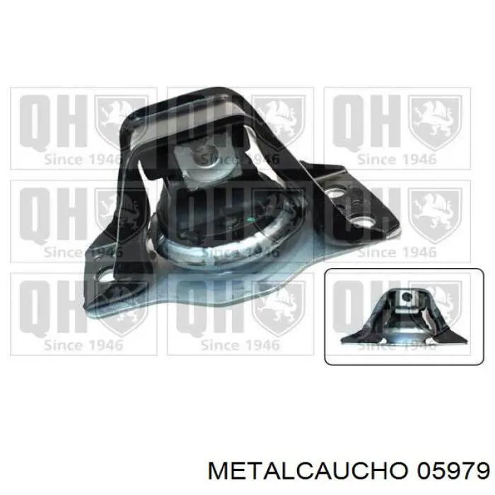 Права опора двигуна Metalcaucho 05979