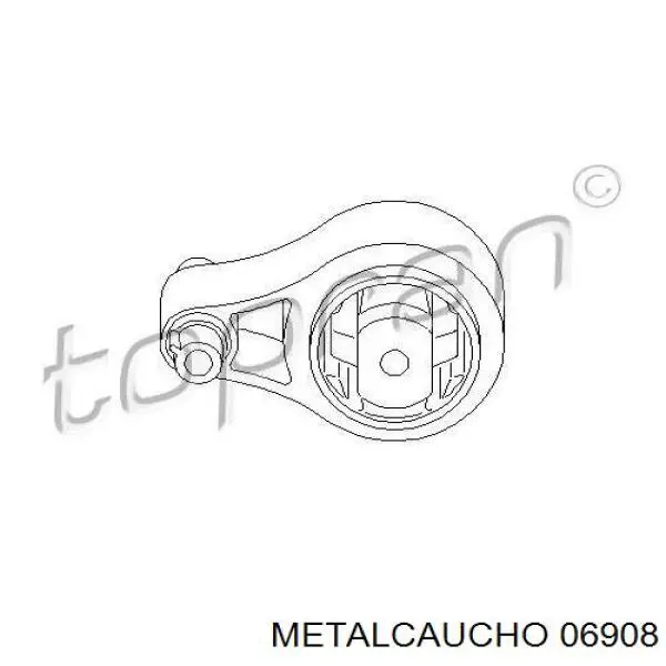 06908 Metalcaucho подушка (опора двигуна, задня)