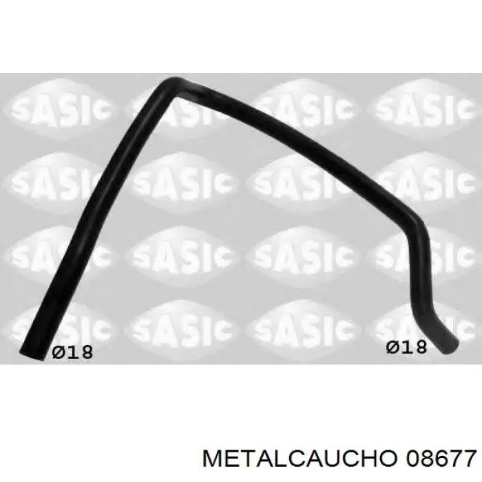 Патрубок системи охолодження Metalcaucho 08677