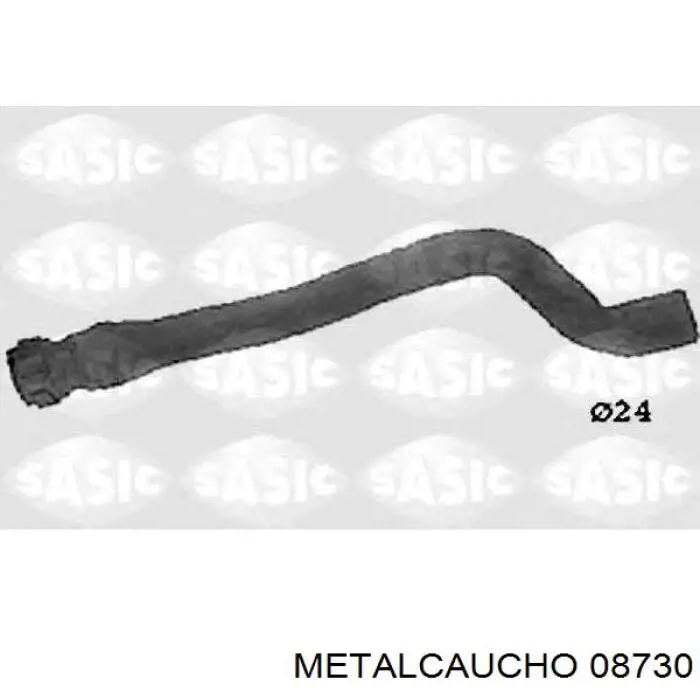 08730 Metalcaucho шланг/патрубок радіатора охолодження, верхній