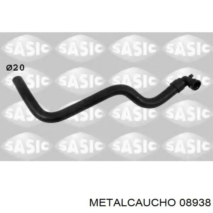 08938 Metalcaucho шланг радіатора опалювача/пічки, подача
