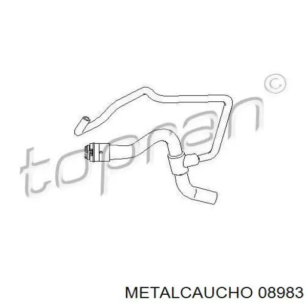 08983 Metalcaucho шланг радіатора опалювача/пічки, подача