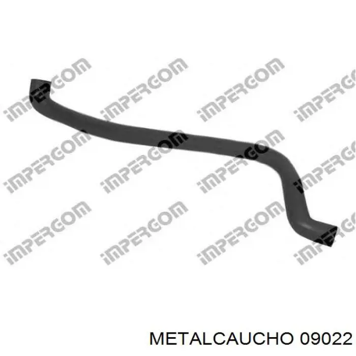 Шланг/патрубок радіатора охолодження, нижній 09022 Metalcaucho
