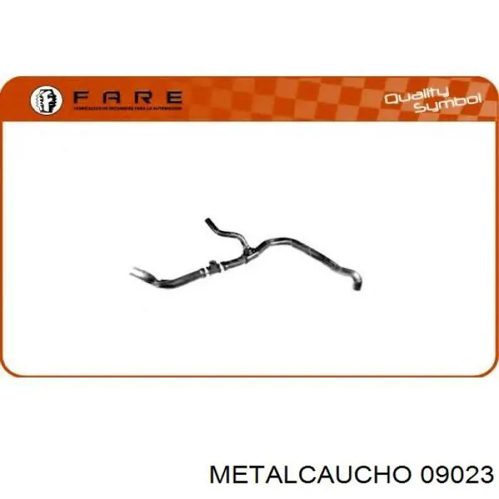 09023 Metalcaucho шланг/патрубок радіатора охолодження, верхній