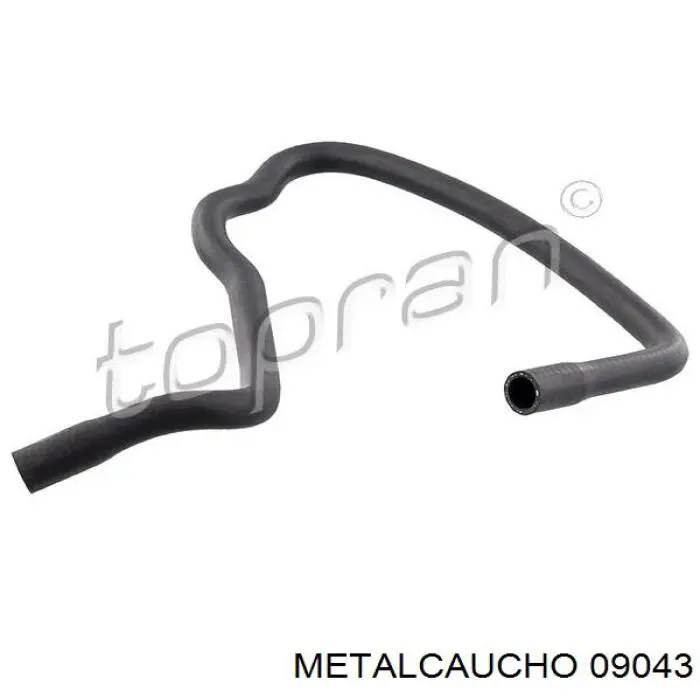 09043 Metalcaucho шланг розширювального бачка, нижній