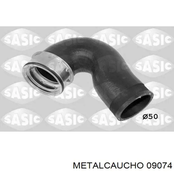 09074 Metalcaucho шланг/патрубок інтеркулера, нижній