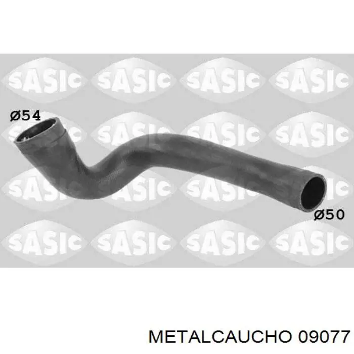 09077 Metalcaucho шланг/патрубок інтеркулера, верхній