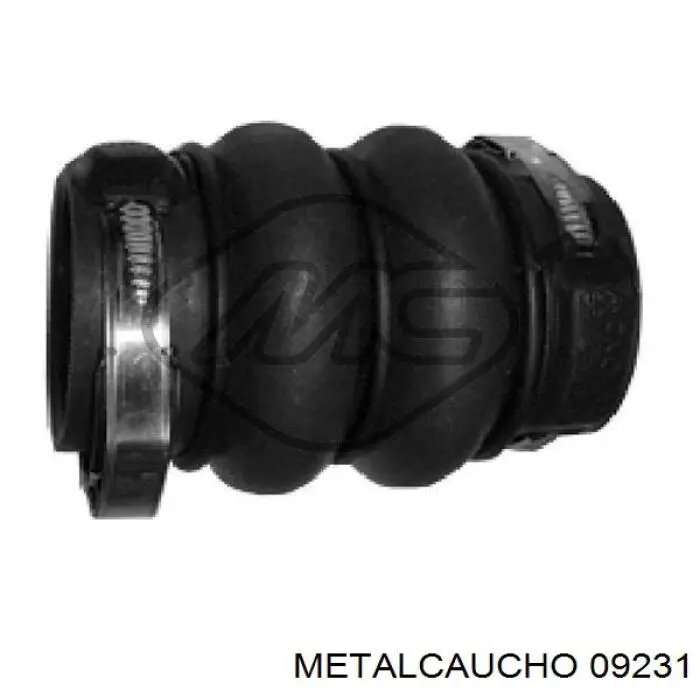 09231 Metalcaucho шланг/патрубок інтеркулера, лівий