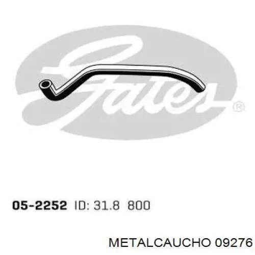 Патрубок системи охолодження Metalcaucho 09276 ціна, від 13.18 USD