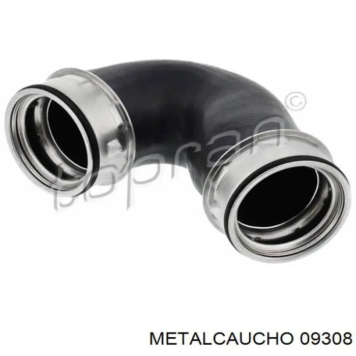 09308 Metalcaucho шланг/патрубок інтеркулера, нижній