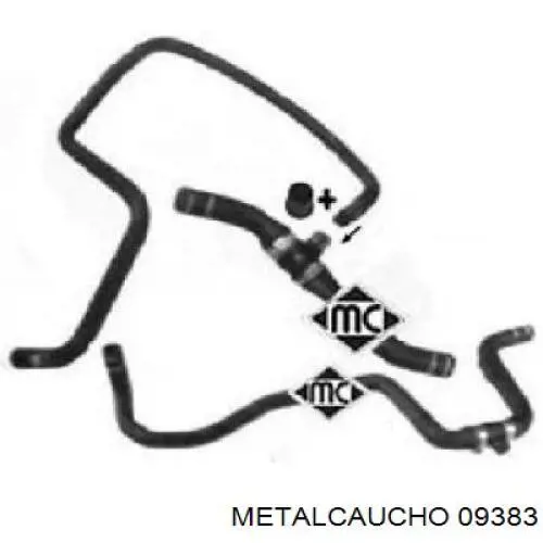 09383 Metalcaucho Шланг термостата