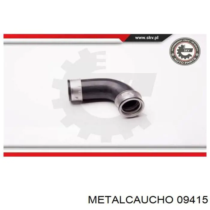 09415 Metalcaucho шланг/патрубок интеркуллера, верхній правий