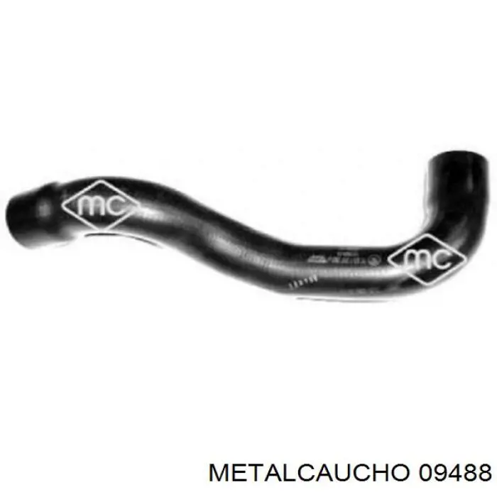09488 Metalcaucho шланг/патрубок радіатора охолодження, нижній