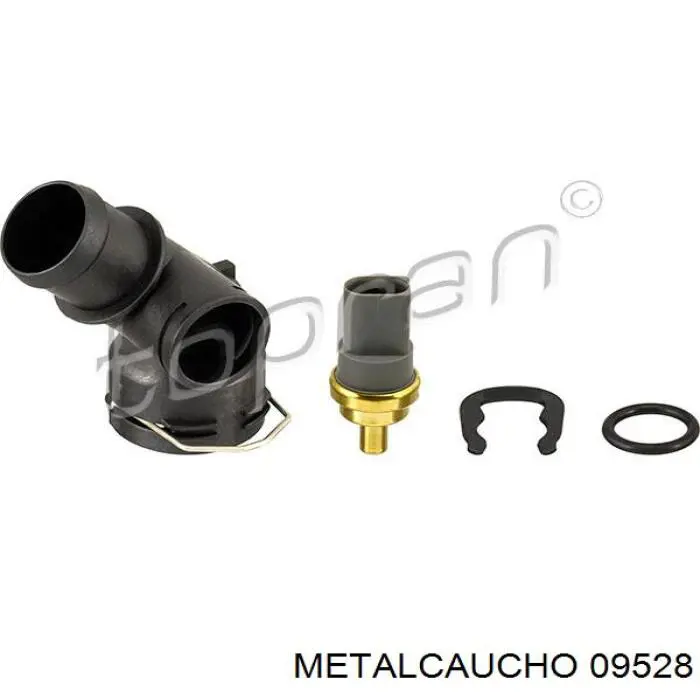 09528 Metalcaucho шланг/патрубок радіатора охолодження, нижній