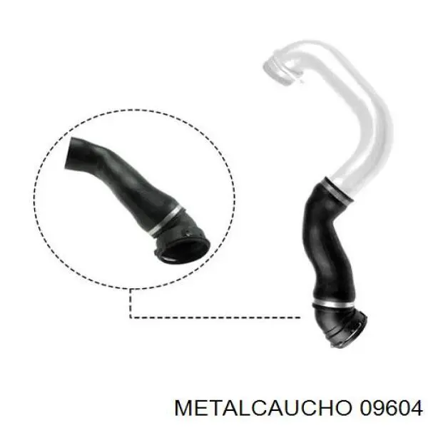 Купити 09604 Metalcaucho Шланг/патрубок интеркуллера