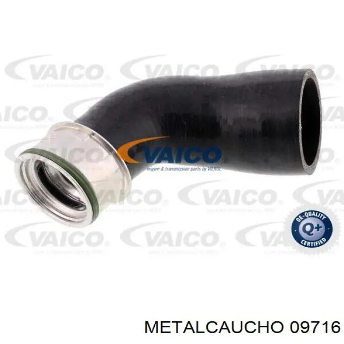 09716 Metalcaucho шланг/патрубок интеркуллера, верхній лівий