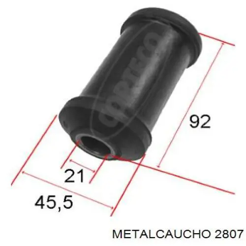 2807 Metalcaucho сайлентблок переднього нижнього важеля