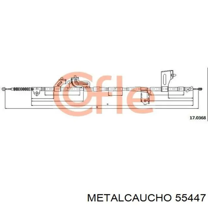 Опора амортизатора заднього, правого 55447 Metalcaucho