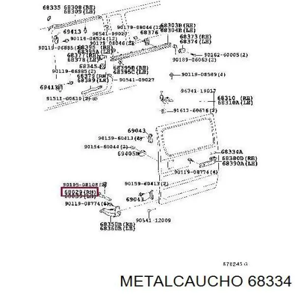 Важіль-поводок склоочисника заднього скла 4172RWT1 Polcar