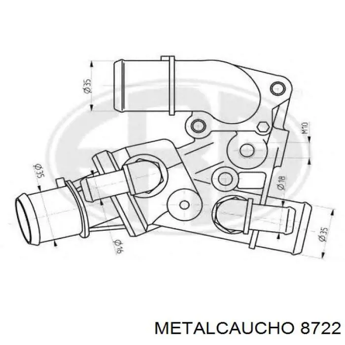 Шланг радіатора опалювача/грубки, здвоєний Renault (RVI) 7700834888