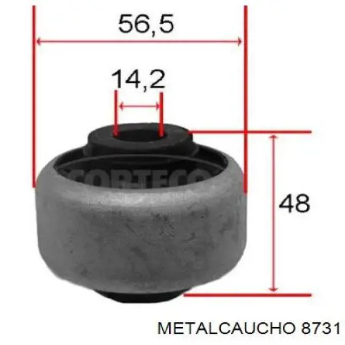 Купити 8731 Metalcaucho Шланг/патрубок радіатора охолодження, нижній