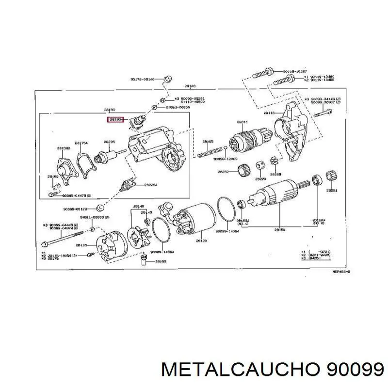 Передня маточина 90099 Metalcaucho