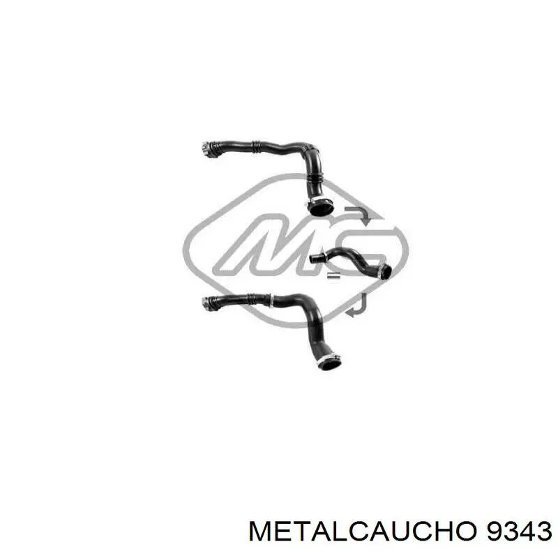 9343 Metalcaucho шланг/патрубок системи охолодження