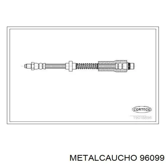 Купити 96099 Metalcaucho Гальмівні шланги передні