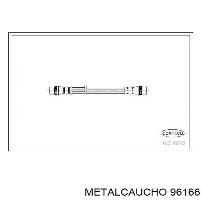 96166 Metalcaucho шланг гальмівний передній