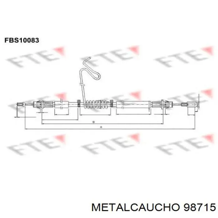 98715 Metalcaucho шланг/патрубок интеркуллера, нижній правий