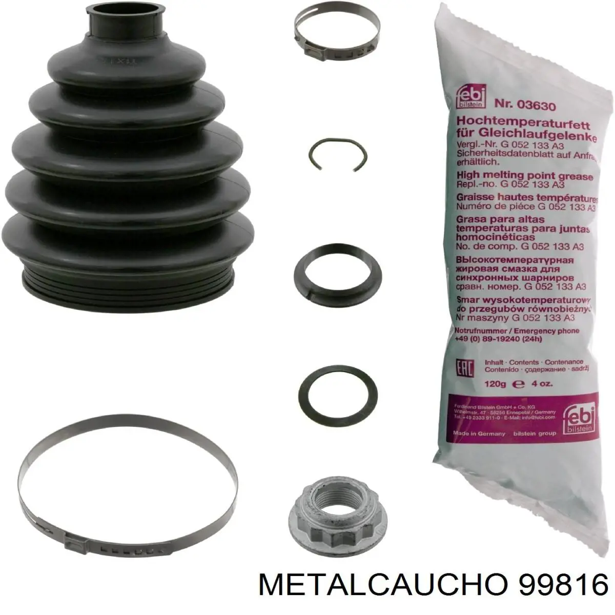 99816 Metalcaucho трубка/шланг відводу масла від турбіни