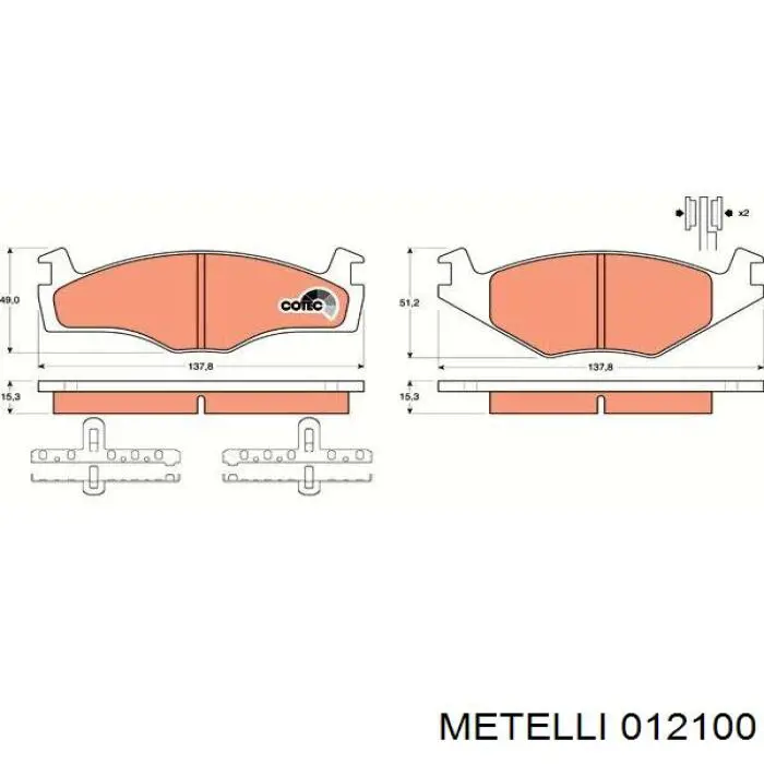 Направляюча клапана, впускного 012100 Metelli