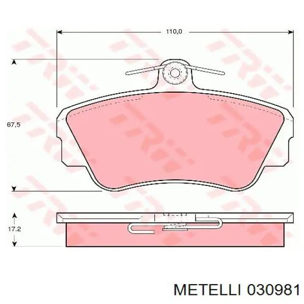 030981 Metelli Шайба регулювальна