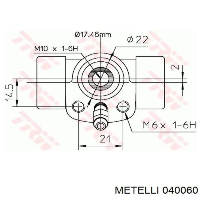 Купити 040060 Metelli Циліндр гальмівний колісний/робітник, задній