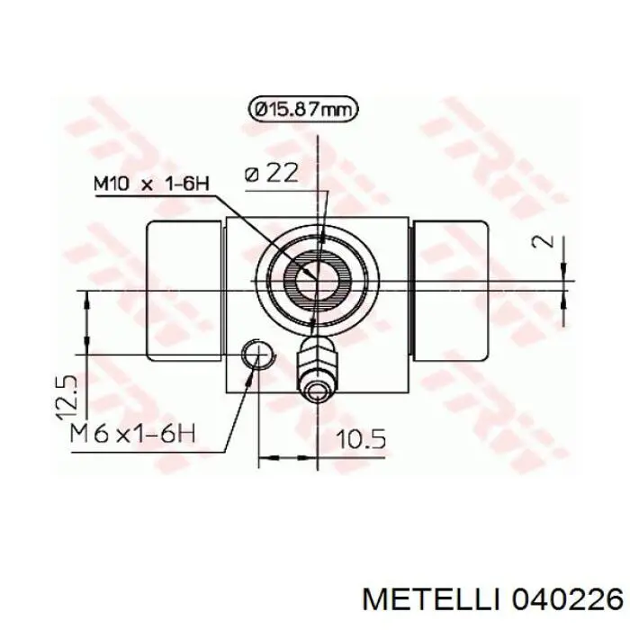 Купити 040226 Metelli Циліндр гальмівний колісний/робітник, задній