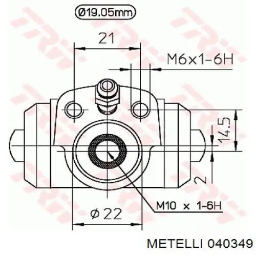 040349 Metelli Робочий циліндр