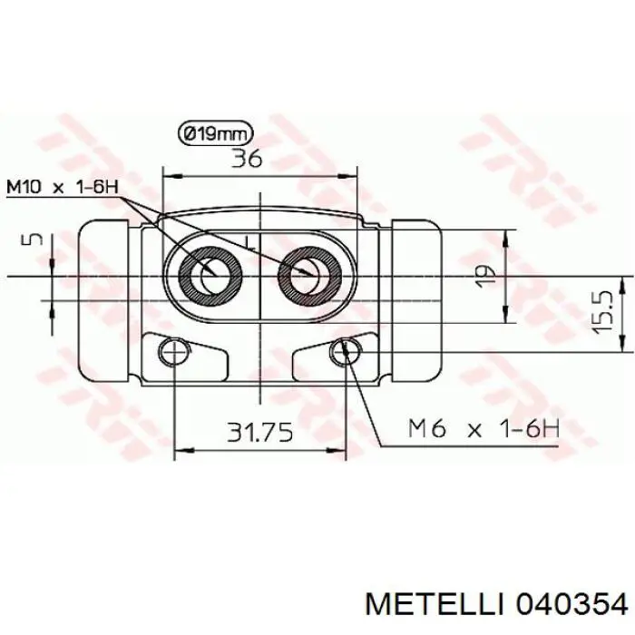 Купити 040354 Metelli Циліндр гальмівний колісний/робітник, задній