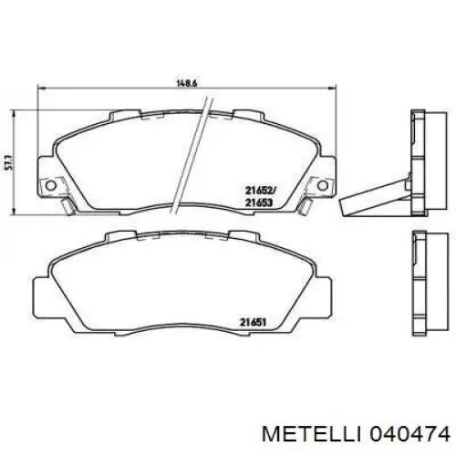 Циліндр гальмівний колісний/робітник, задній 040474 Metelli