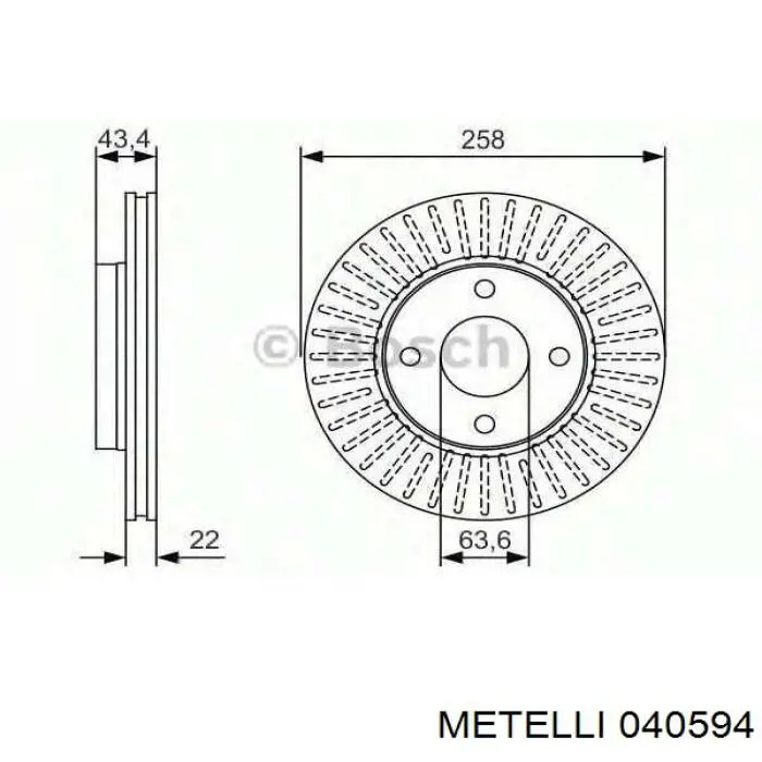 040594 Metelli Циліндр гальмівний колісний/робітник, задній