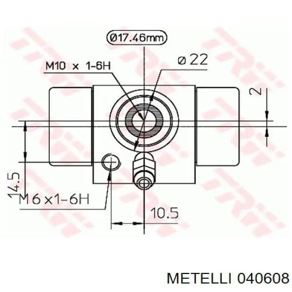 Робочий циліндр Metelli 040608