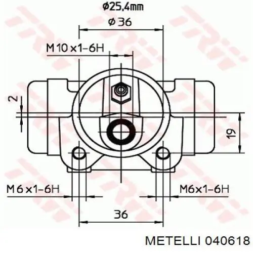 040618 Metelli Циліндр гальмівний колісний/робітник, задній