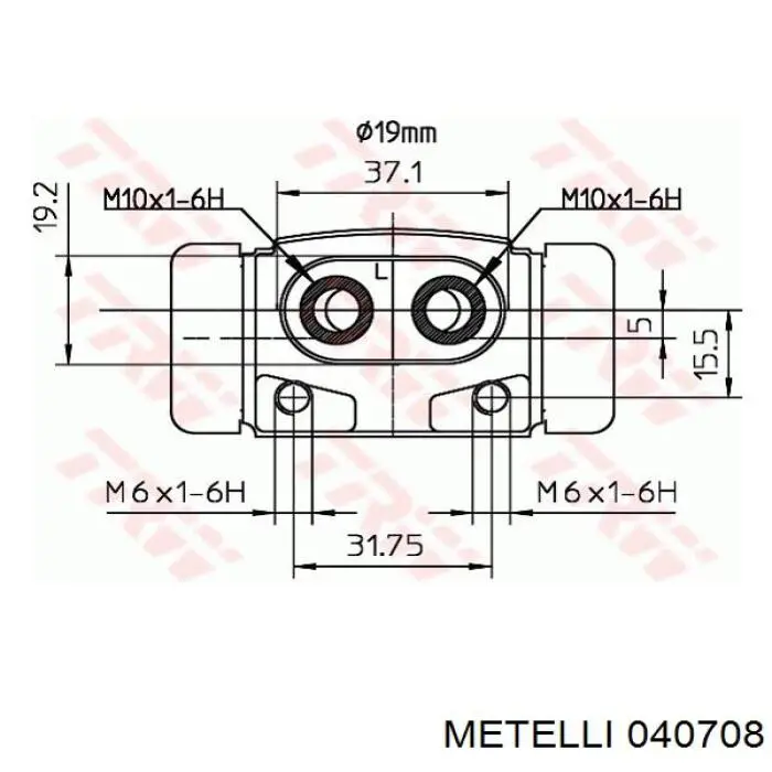 Купити 040708 Metelli Циліндр гальмівний колісний/робітник, задній