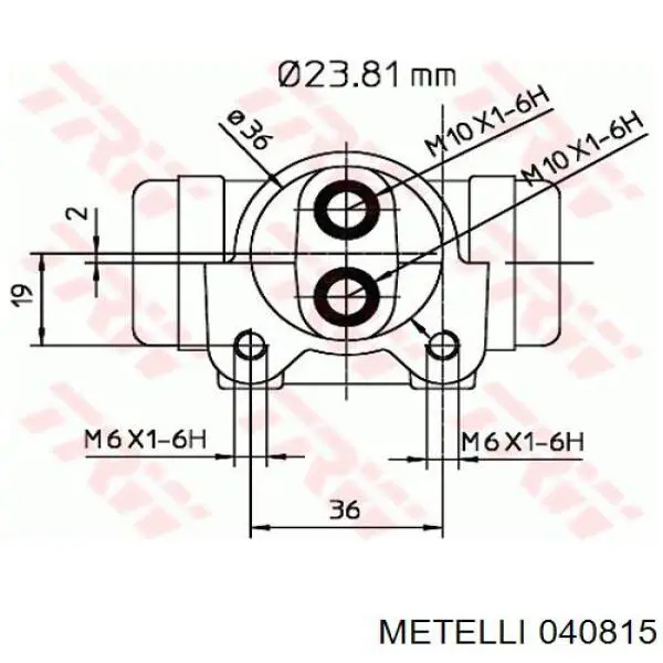 Купити 040815 Metelli Циліндр гальмівний колісний/робітник, задній