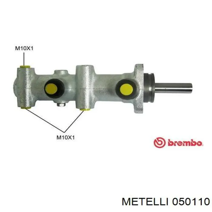 Циліндр головний гальма (Гідротормоз) Metelli 050110 ціна, від 49.69 USD