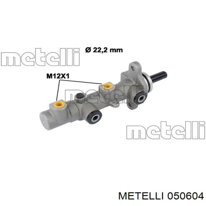 Циліндр головний гальма (Гідротормоз) Metelli 050604 ціна, від 51.22 USD