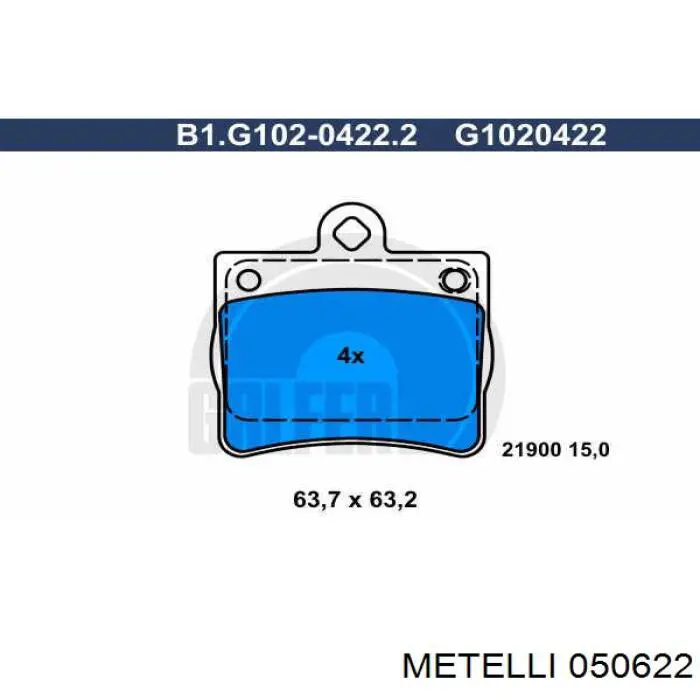 Циліндр головний гальма (Гідротормоз) Metelli 050622 ціна, від 39.90 USD