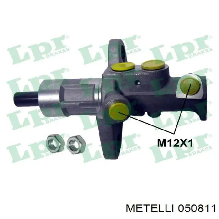 Циліндр головний гальма (Гідротормоз) Metelli 050811 ціна, від 65.34 USD