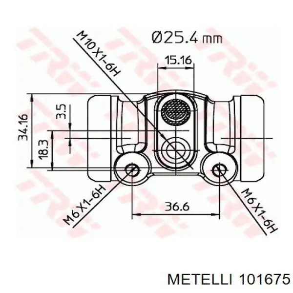 101675 Metelli циліндр гальмівний колісний/робітник, задній